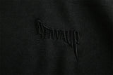 Embroidery Spliced Long Sleeve Ripped Sweatshirt