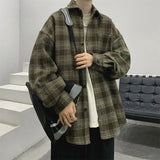 Men's Streetwear Luxury Plaid Long Sleeve Casual Shirt