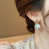 Baroque Pearl with Monet Garden Earring