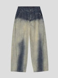 Distressed Vintage Washed Gradient Jeans