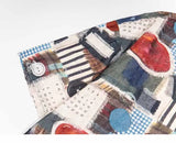 Graphic Patchwork Short Sleeve Shirt