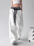Y2K Vintage Butterfly Cool Lace Patchwork Sweatpants