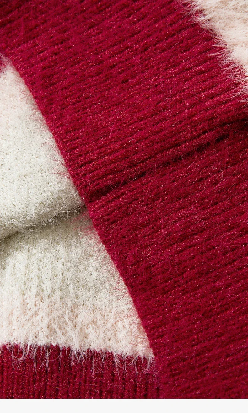 Christmas Snowflake Stripes Knitted Sweater