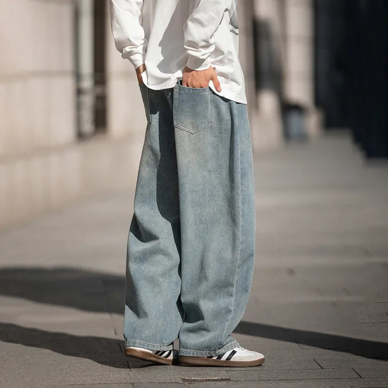 Men's Vintage Washed Baggy Jeans