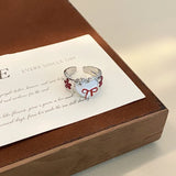 Sweet Heart Red Bow Rings