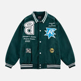 Y2K Autumn Corduroy Baseball Varsity Jacket