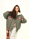 Women Warm Embroidered Wool Jacket