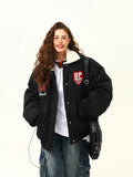Women Warm Embroidered Wool Jacket