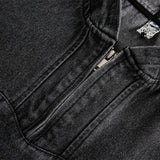 Embroidered Number Hooded Jacket