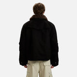 Winter Brushed Lamb Wool Parka Faux Fur Jacket