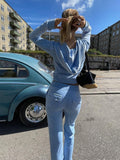 Y2K Velvet Tracksuit Set