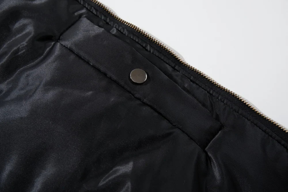 Winter Quilted Hip Hop Baseball Jacket