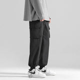 Multi-Pocket Polyester Cargo Pants