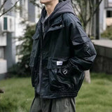 Men Durable Versatile Casual Leather Biker Jacket