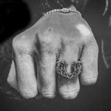 Gothic Adjustable Lucky Horseshoe Ring