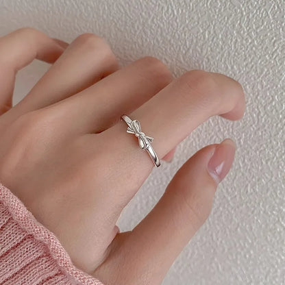 Sweet Bow Knot Opening Finger Ring