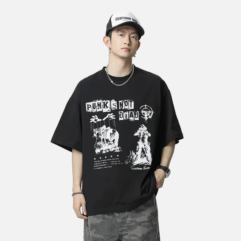 Y2K Graphic Oversized Cotton T-Shirt