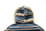 Chic Fair Isle Sherpa Faux Fur Hooded Jacket