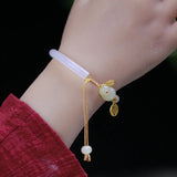 Luxury Vintage Imitation Jade Beaded Bracelet