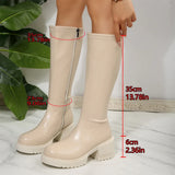 Y2K Vintage Knee High Platform Leather Boot