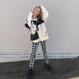 Y2K Retro Jacquard Portrait Sweater