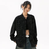 Luxury Chinese Style Printed Long Shirt