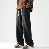 Distressed Denim Drawstring Casual Wide Leg Jeans