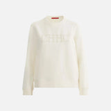 Winter Chic Beaded O-Neck Sweatshirt