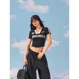 Retro Vintage Aesthetic V-Neck Crop T-Shirt