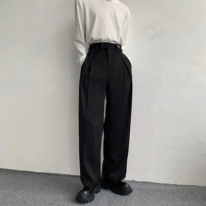 Black Oversized Wide Leg Dress Pants