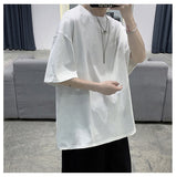 Oversized Elbow-length Sleeve Blank T-shirt