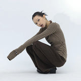 Vintage Grunge Striped Tattoo Print T-Shirt