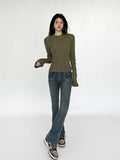 Women Casual Cozy Vintage Knit Sweater
