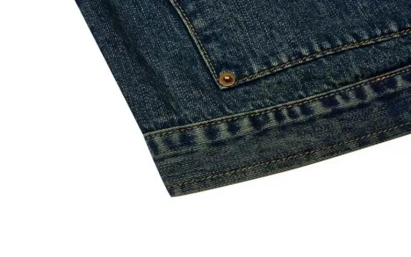 Streetwear American Style Old Washed Denim Jacket