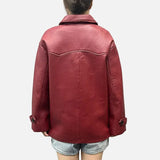 Autumn Loose Fit Genuine PU Leather Jacket