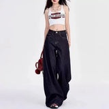 Premium Streetwear High Waist Wide Leg Jeans