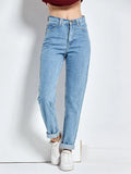 Vintage High-Waist Denim Pants