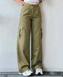 Vintage Straight High-waist Pants