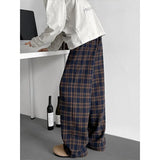 Plaid Oversized Loose Fit Sweat-pant
