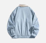 Thick Warm Winter Contrast Collar Utility Jacket
