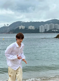 Lightweight Sun Protection Casual White Shirt