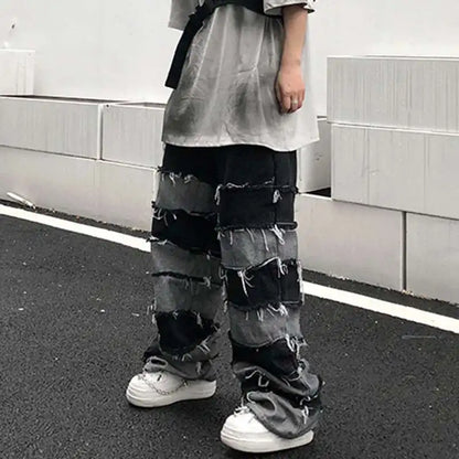Darkwear Tassel Patchwork Denim Jeans