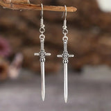 Vintage Sword Dagger Long Drop Earring