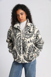 Cozy Streetwear Anime Print High Collar Jacket