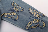 Embroidery Butterfly Denim Jacket