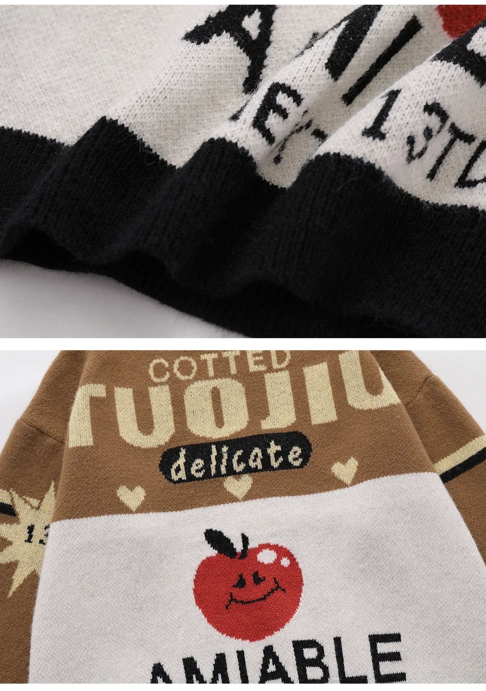 Vintage Apple Print Sweater