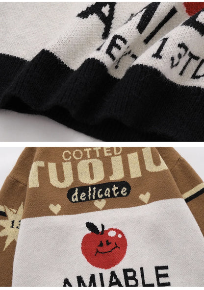 Vintage Apple Print Sweater
