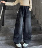 Straight & Sleek Black High Waist Wide Leg Jeans