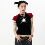 Vintage Gothing Patchwork Short Sleeve T-Shirt