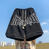 Wide-leg Letter Print Shorts